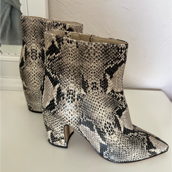 Sam Edelman Snakeskin Heeled Bootie - Picture 2 of 7